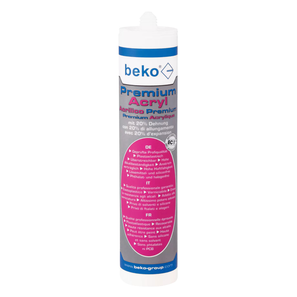 beko Premium-Acryl 20% Dehnung WEISS 310ml