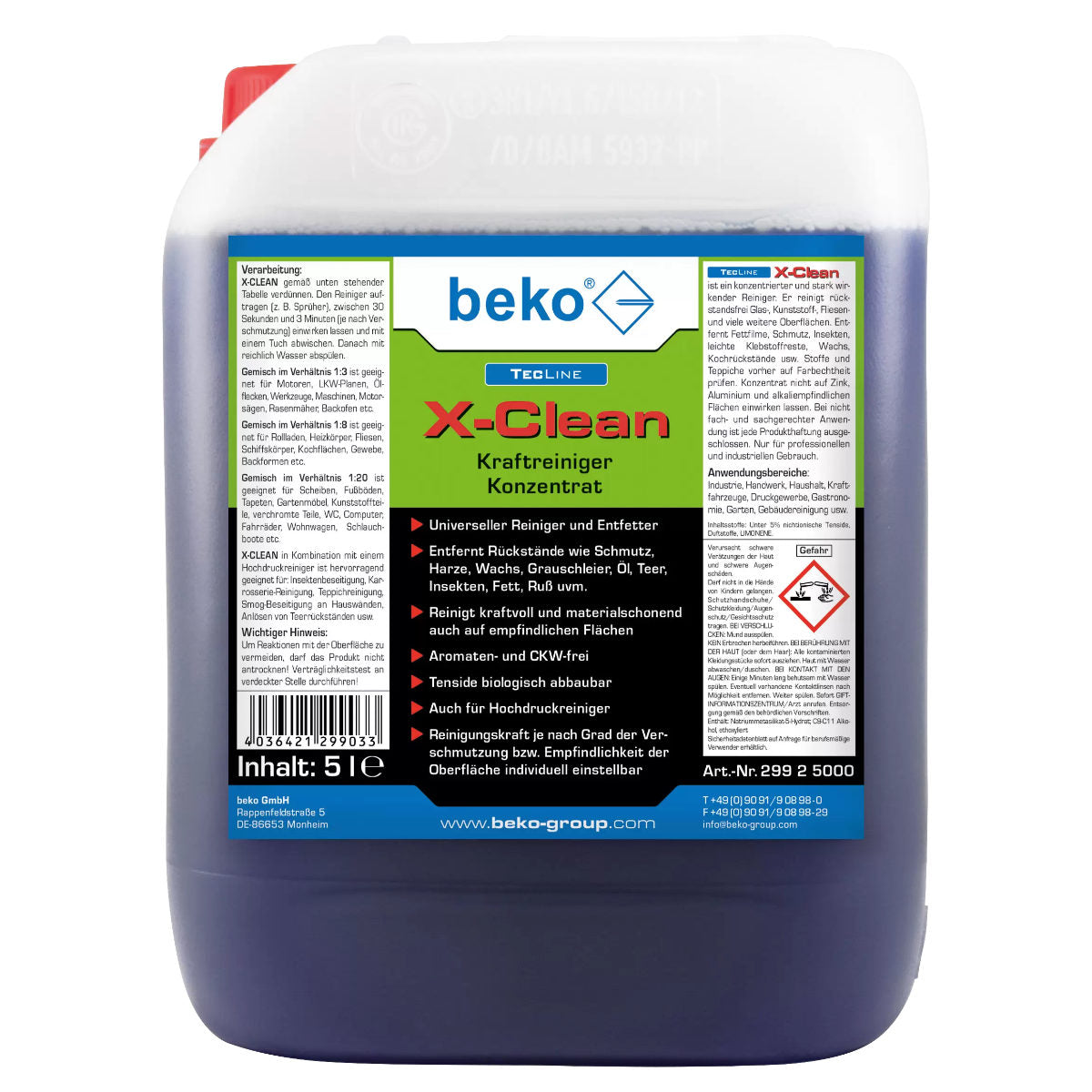 beko TecLine X-Clean Kraftreiniger Konzentrat 30L Kanister
