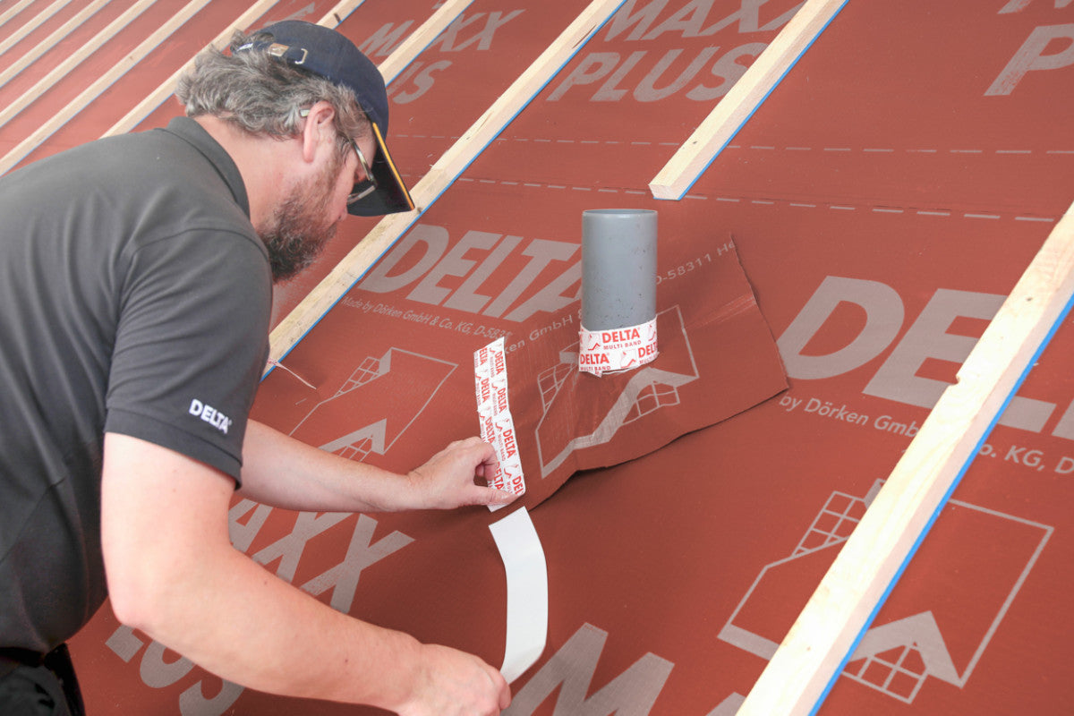 Dörken DELTA Multi-Band M60 Klebeband weiß / rot