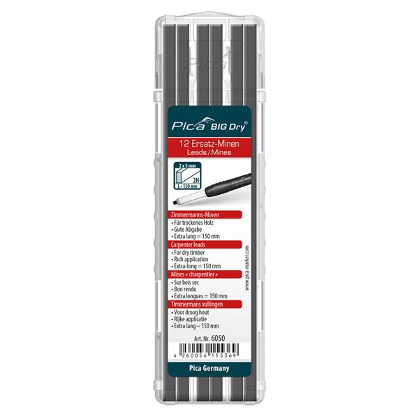 Pica BIG Dry Zimmermanns Bleistift + Ersatzminen