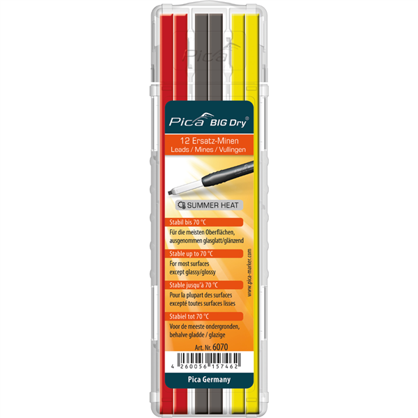 Pica BIG Dry Zimmermanns Bleistift + Ersatzminen