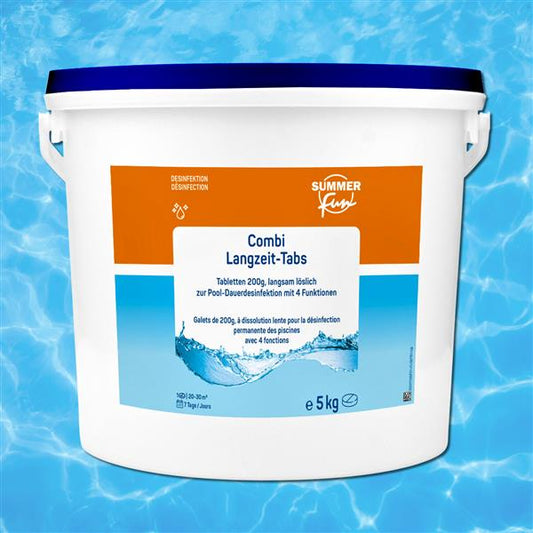 Pool Combi Langzeit-Tabs je 200g im 5kg Eimer