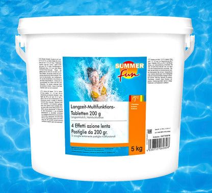 Pool (Combi) Langzeit-Multifunktions-Tabletten 200g im 5kg Eimer