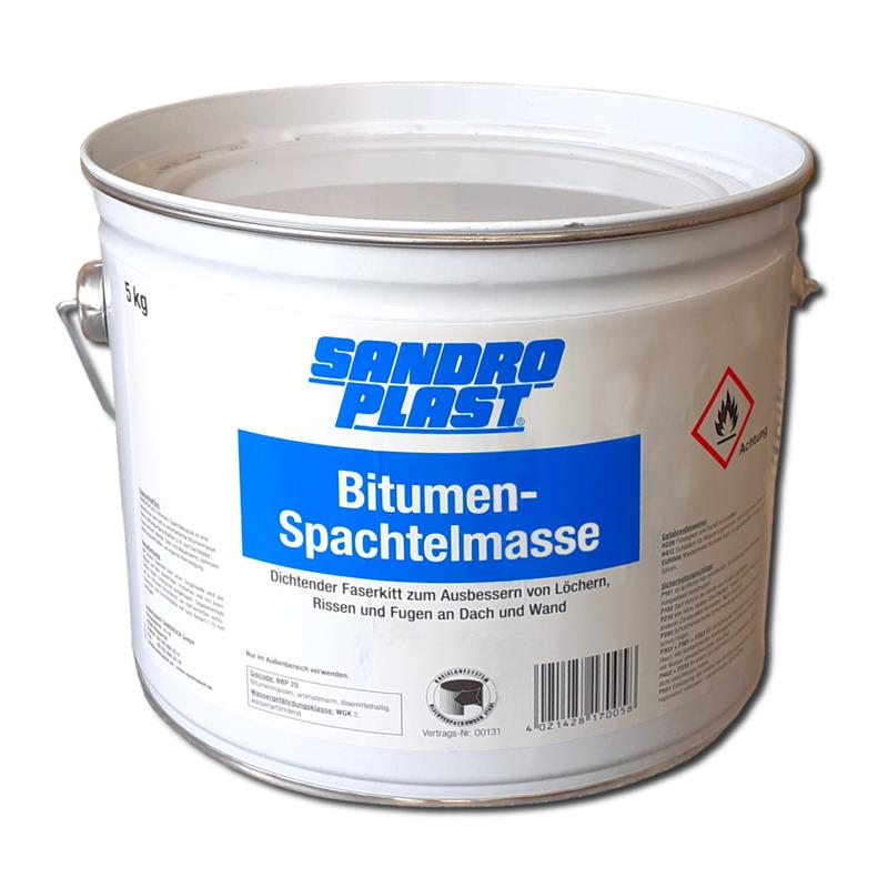 Sandroplast Bitumen Spachtelmasse 5kg Eimer