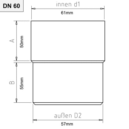 Zink Steckmuffe Fallrohrverbinder Fallrohrmuffe