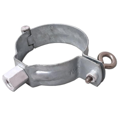 Rohrschelle Fallrohrschelle verzinkt mit M10 Gewindemuffe