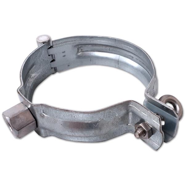 Rohrschelle Fallrohrschelle verzinkt mit M10 Gewindemuffe