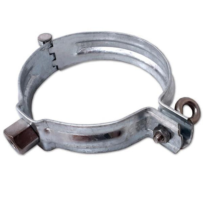 Rohrschelle Fallrohrschelle verzinkt mit M10 Gewindemuffe