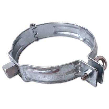 Rohrschelle Fallrohrschelle verzinkt mit M10 Gewindemuffe