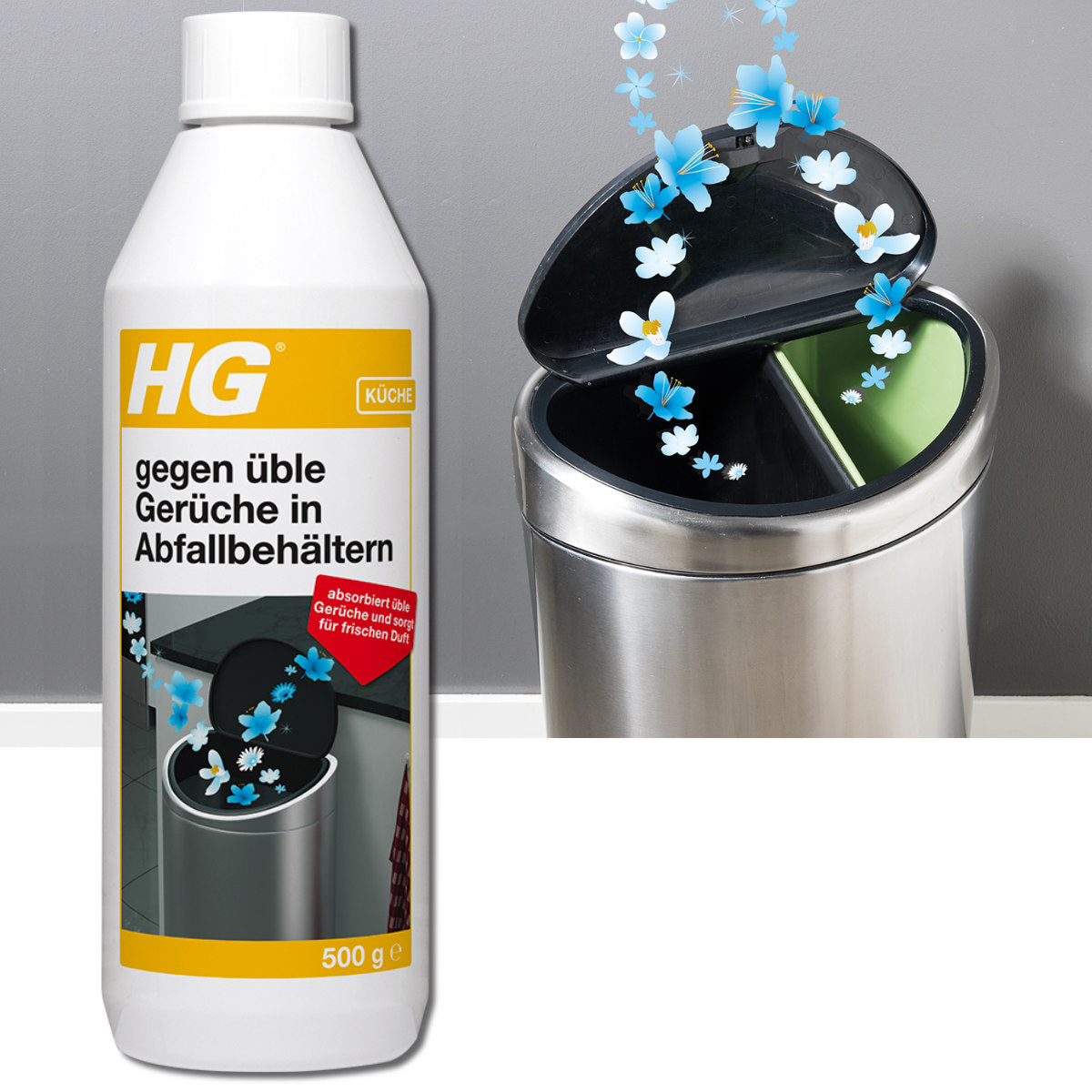 HG gegen üble Gerüche in Abfallbehältern 500g