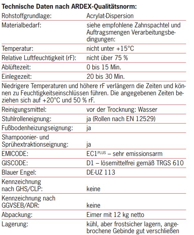 Ardex AF 2224 Universalkleber 12kg Eimer
