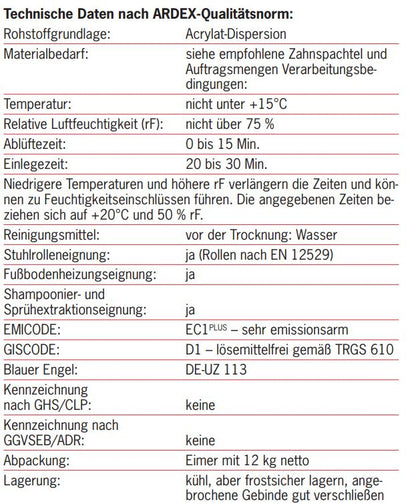 Ardex AF 2224 Universalkleber 12kg Eimer