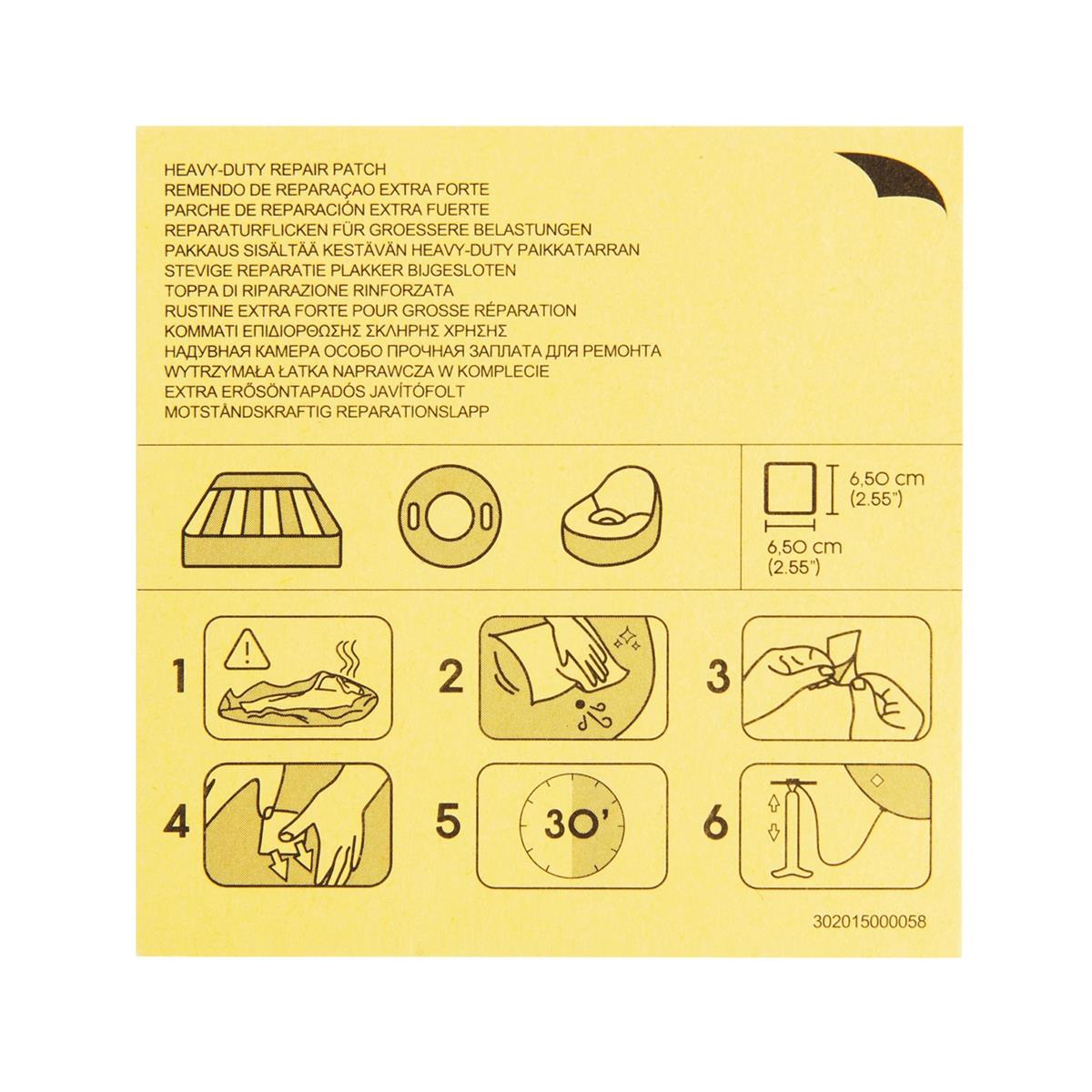 Pool Reparaturflicken Set 6,5x6,5cm, 10 Stk. selbstklebend