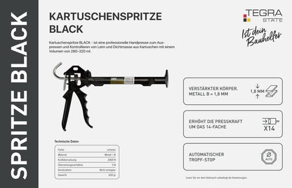 Tegra Kartuschenpresse BLACK 280-320ml Kartuschen