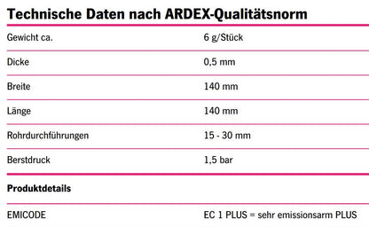 ARDEX SK-M 15/30 Tricom Dichtmanschette 140x140mm