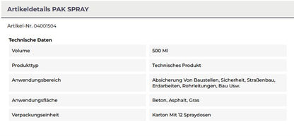 SOPPEC Pak Detector Spray 500ml
