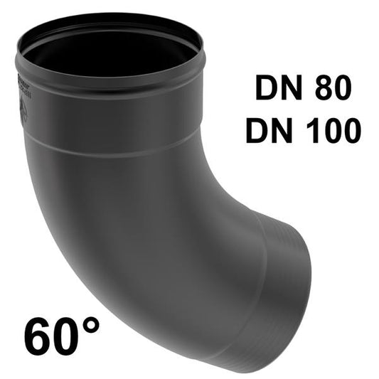 ANTHRA-ZINC Bogen 60° Fallrohrbogen DN 80 100