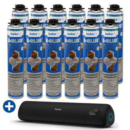beko E-GLUE 810ml AKTION 12 Stk + HAMA Bluetooth Lautsprecher