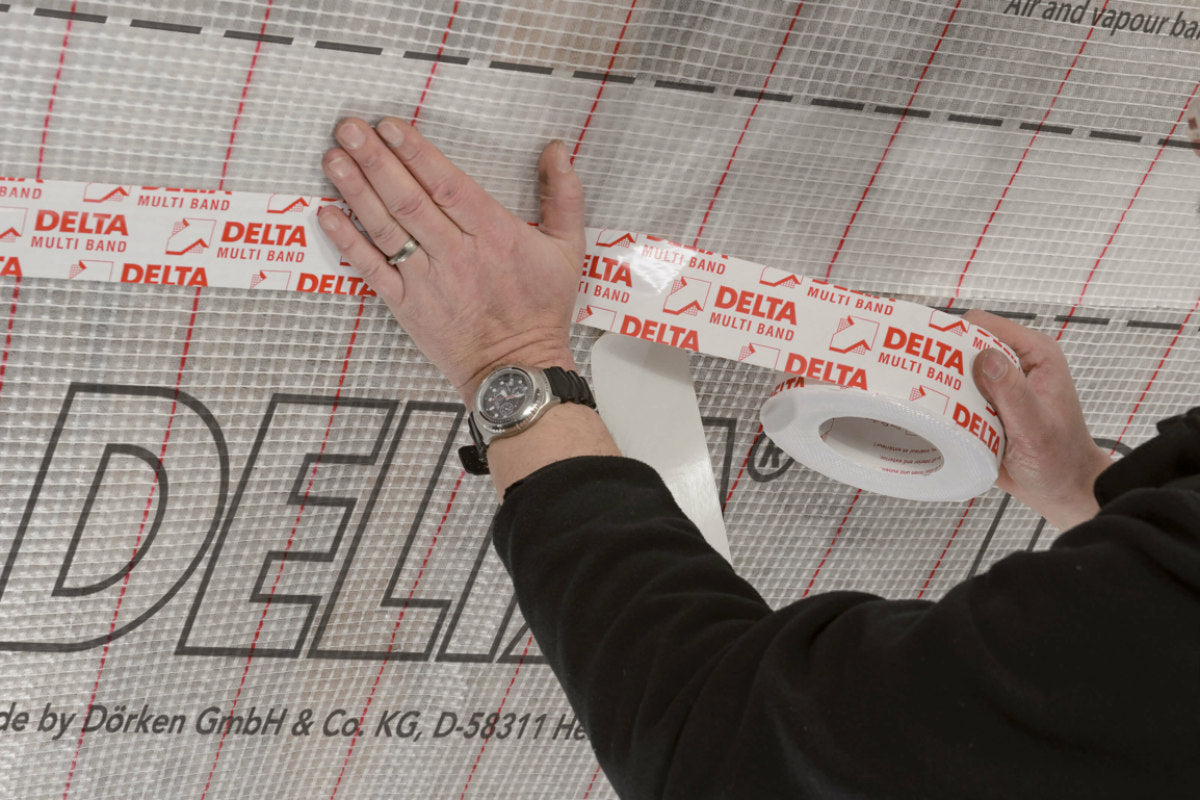 Dörken DELTA Multi-Band M60 Klebeband weiß / rot