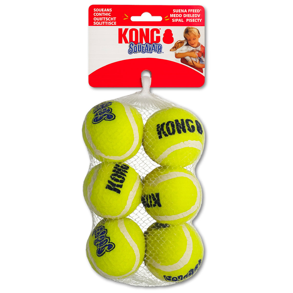 Hundespielzeug KONG SqueakAir Balls 6er Pack M